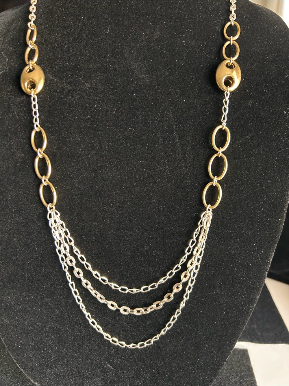 Avon Two-Tone Gold and Silver Layered Chain (2)